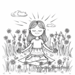 Nature-Themed Outdoor Yoga Coloring Pages 3