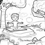 Nature-Themed Outdoor Yoga Coloring Pages 4