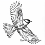 Nature’s Beauty: Birds in Flight Coloring Pages 2