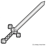 Neon Fantasy Minecraft Sword Coloring Pages 4