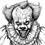 Nerve-Wracking Evil Clown Coloring Pages 1