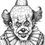 Nerve-Wracking Evil Clown Coloring Pages 2