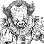 Nerve-Wracking Evil Clown Coloring Pages 3