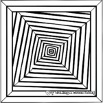 Nested Square Designs: Optical Illusion Coloring Pages 4