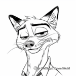 Nick Wilde: Sly Fox of Zootopia Coloring Pages 3