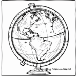 Northern Hemisphere Globe Coloring Pages 2