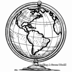 Northern Hemisphere Globe Coloring Pages 3