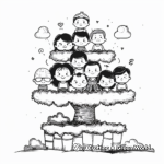 Nuclear Family Tree Coloring Sheets 1
