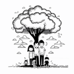 Nuclear Family Tree Coloring Sheets 2
