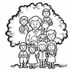 Nuclear Family Tree Coloring Sheets 4
