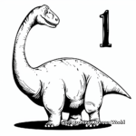 Number 1-10 Dinosaurs Themed Coloring Pages 3
