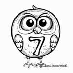 Number 7 Bird-themed Coloring Pages 1