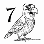 Number 7 Bird-themed Coloring Pages 2