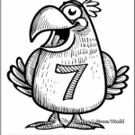 Number 7 Bird-themed Coloring Pages 3
