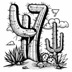 Number 7 in the Desert Coloring Pages 1
