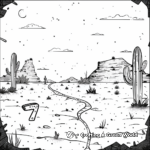 Number 7 in the Desert Coloring Pages 2