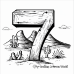 Number 7 in the Desert Coloring Pages 4