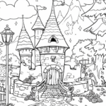 Number 7 in the Fairyland Scene Coloring Pages 1