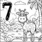 Number 7 in the Jungle Coloring Pages 4