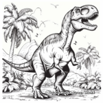 Number 7 in the World of Dinosaurs Coloring Pages 3