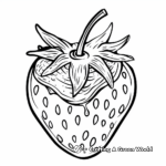 Nutella-dipped Strawberry Coloring Pages for Fruit Lovers 1
