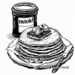 Nutella Pancakes Coloring Pages for Breakfast Lovers 2