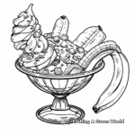 Nutty Banana Split Sundae Coloring Pages 2