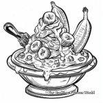 Nutty Banana Split Sundae Coloring Pages 4