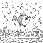 Ocean Scene with Bubbles Coloring Pages 4
