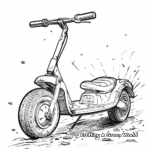 Off-road Kick Scooter Coloring Sheets 1
