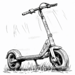 Off-road Kick Scooter Coloring Sheets 2