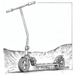 Off-road Kick Scooter Coloring Sheets 4