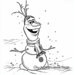 Olaf's Winter Adventure Disney Coloring Pages 1