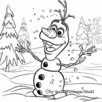 Olaf's Winter Adventure Disney Coloring Pages 2