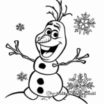 Olaf's Winter Adventure Disney Coloring Pages 4