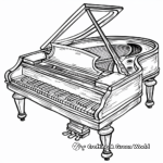 Old-Fashioned Harpsichord Piano Coloring Pages 4