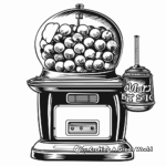 Old-School Diner Gumball Machine Coloring Pages 2
