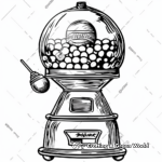 Old-School Diner Gumball Machine Coloring Pages 3