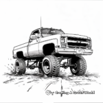 Old School Lifted Chevy Truck Coloring Pages 2