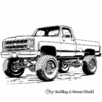 Old School Lifted Chevy Truck Coloring Pages 3