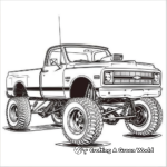 Old School Lifted Chevy Truck Coloring Pages 4