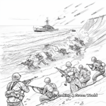 Omaha Beach D-Day Scene Coloring Pages 2
