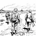 Omaha Beach D-Day Scene Coloring Pages 3
