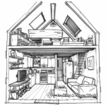 Open Concept Home Layout Coloring Pages 1