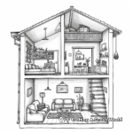 Open Concept Home Layout Coloring Pages 2