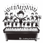 Orchestra-Conductor Keyboard Coloring Pages 3