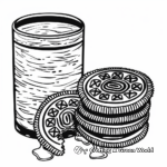 Oreo and Milk Coloring Pages 1