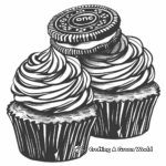 Oreo Cupcakes Coloring Pages 3
