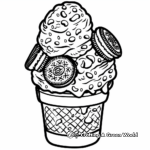 Oreo Ice Cream Coloring Page 1
