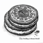 Oreo Sandwich Cookie Coloring Page 1